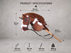 Brown and White Stick Horse Toy, Pinto Hobby Horse for Kids Pretend Play, Fluffy Halter Included, Horse Lover Gift